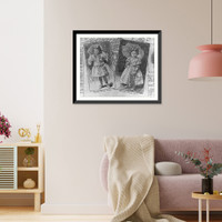 Mildred Taylor (4 yrs.) and Dorothia (3 yrs.) full, standing, Antique Print