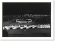 Historic Framed Print, [1936 Olympic games at Berlin: panoramic view of Olympic parade],  17-7/8" x 21-7/8"