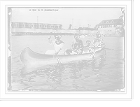 Historic Framed Print, In the good old summertime. canoe,  17-7/8" x 21-7/8"