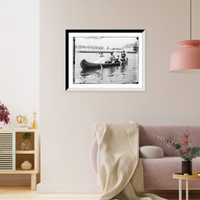 Historic Framed Print, In the good old summertime. canoe,  17-7/8" x 21-7/8"