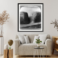 Historic Framed Print, Inscribed stones, the reputed writings of Confucius. Temple of Confucius. Peking, China,  17-7/8" x 21-7/8"