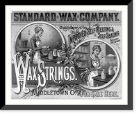 Historic Framed Print, Standard wax company, wax strings,  17-7/8" x 21-7/8"