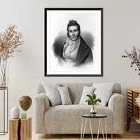 Historic Framed Print, Thomas Say. One of the founders of the Academy of Natural Sciences of Philadelphia,  17-7/8" x 21-7/8"