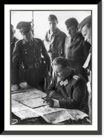 G&ouml;ring examining situation maps at military command post (II./K.G.2) in Beaulieu, France, Antique Wall Art