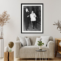 G&ouml;ring showing paintings and sculpture to Sumner Welles at Carinhall, Historic Print