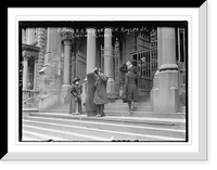Historic Framed Print, Mrs. H.H. Rogers and H.H. Rogers Jr. leaving church,  17-7/8" x 21-7/8"