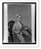 Lucretia (Coffin) Mott, three-quarter length portrait, seated, facing right, Historic Print