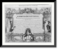 Historic Framed Print, Emancipation Ordinance of Missouri. An ordinance abolishing slavery in Missouri.E. Knobel.,  17-7/8" x 21-7/8"