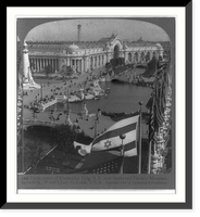 From tower of Electricity Bldg. N.E. over basin and plaza to Manufactures Bldg., World's Fair, St. Louis, Antique Wall Art