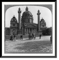 Historic Framed Print, The beautiful Karlskirche, Vienna, Austria,  17-7/8" x 21-7/8"