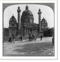 Historic Framed Print, The beautiful Karlskirche, Vienna, Austria,  17-7/8" x 21-7/8"
