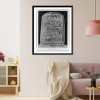 Historic Framed Print, Deluge tablet (pictograph of flood),  17-7/8" x 21-7/8"