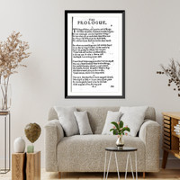 Historic Framed Print, The Prologue - To sing of wars,  of captains and of kings..."",  17-7/8" x 21-7/8"