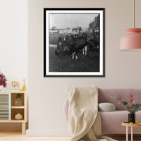 Historic Framed Print, Dan, the largest bull in the world, at the State Fair, Concord, N.H. 1904,  17-7/8" x 21-7/8"