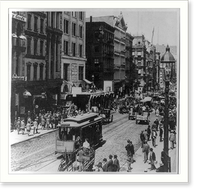 Historic Framed Print, Broadway, the busy thoroughfare of New York City,  17-7/8" x 21-7/8"