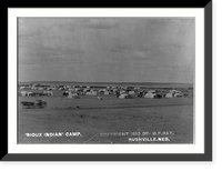 Historic Framed Print, Sioux Indian camp,  17-7/8" x 21-7/8"