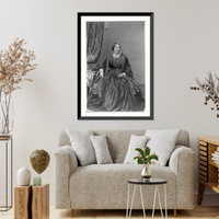 Historic Framed Print, [Unidentified woman, presumably nurse during Civil War],  17-7/8" x 21-7/8"