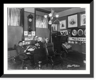 William A. Pinkerton, full-length portrait, seated, at desk, in well-furnished office Classic, Vintage Print