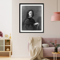 Nicolas Poussin, 1594-1665, half-length portrait, Antique Poster