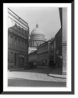 Potsdam, Germany; looking down street toward dome of St. Nicholas church, Antique Print
