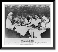 Historic Framed Print, Verwundete SA. Zur Zeit des Uniformverbotes bei einer nationalsozialstischen Kundgebung im Sportpalast,  17-7/8" x 21-7/8"