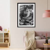 Historic Framed Print, [Nero at the burning of Rome],  17-7/8" x 21-7/8"