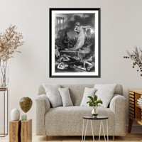 Historic Framed Print, [Nero at the burning of Rome],  17-7/8" x 21-7/8"