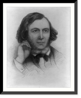 Historic Framed Print, [Robert Browning, 1812-1889, bust portrait],  17-7/8" x 21-7/8"