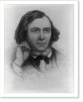 Historic Framed Print, [Robert Browning, 1812-1889, bust portrait],  17-7/8" x 21-7/8"