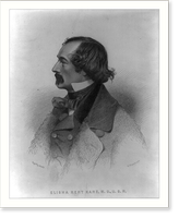 Elisha Kent Kane, head-and-shoulders portrait, left profile, Vintage Poster