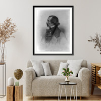 Elisha Kent Kane, head-and-shoulders portrait, left profile, Vintage Poster