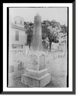 Historic Framed Print, [Monument at grave of Elisabeth Pabodie,  daughter of the Plymouth Pilgrims,  John Alden and Priscilla Mullin. The first white woman born in New England." Little Compton,  R.I.]",  17-7/8" x 21-7/8"