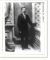 Historic Framed Print, [John G. Stephenson, full-length portrait, standing, facing right],  17-7/8" x 21-7/8"