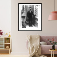 Historic Framed Print, [John G. Stephenson, full-length portrait, standing, facing right],  17-7/8" x 21-7/8"
