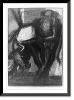 Historic Framed Print, Hombre y toro,  17-7/8" x 21-7/8"