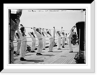 Historic Framed Print, War game drill on SEATTLE,  17-7/8" x 21-7/8"