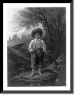 Historic Framed Print, Whittier's barefooted boy,  17-7/8" x 21-7/8"