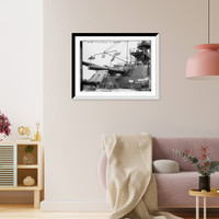 Historic Framed Print, War game-10 in. gun practice- SEATTLE,  17-7/8" x 21-7/8"