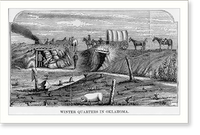 Historic Framed Print, [David L. Payne leading boomers" into Okla.]: Winter quarters in Oklahoma",  17-7/8" x 21-7/8"
