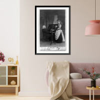 Franz Liszt, 1811-1886; full, seated, playing piano duet with violinist Arena Sencrat (?), Antique Print