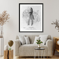 Historic Framed Print, [Nicolo Paganini, 1782-1840; Signor Paganini,  during one of his performances at the Kings Theatre,  June 1831" playing violin,  orchestra watching in background]",  17-7/8" x 21-7/8"