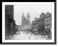Czeckoslovakia - Prague - old town square with Tyn Ch, Historic Reproduction