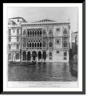 Palace Ca Doro, most elegant Gothic Palace on the Grand Canal, Venice, Italy Classic, Vintage Wall Art