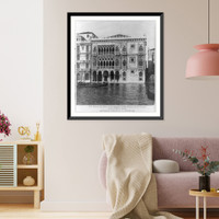 Palace Ca Doro, most elegant Gothic Palace on the Grand Canal, Venice, Italy Classic, Vintage Wall Art