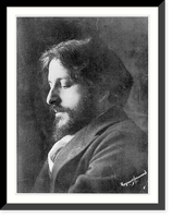 Historic Framed Print, [Richard Hovey, 1864-1900, bust portrait, left profile],  17-7/8" x 21-7/8"