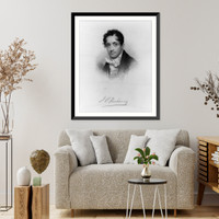 Historic Framed Print, [James Kirke Paulding, 1778-1860, bust portrait, facing left],  17-7/8" x 21-7/8"