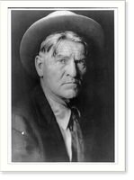 Historic Framed Print, [Charles M. Russell, bust portrait, wearing Western hat, facing right],  17-7/8" x 21-7/8"