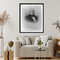 Historic Framed Print, [Thomas Ewing, 1789-1871, head-and-shoulders portrait, facing right],  17-7/8" x 21-7/8"