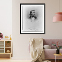 Thomas Bangs Thorpe, 1815-1878, bust, facing right Classic, Antique Print
