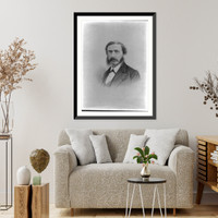 Historic Framed Print, [Brett Harte, bust portrait, facing right],  17-7/8" x 21-7/8"